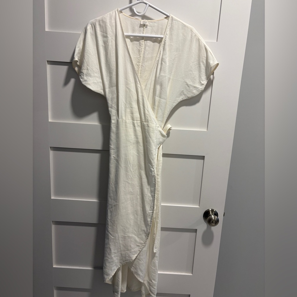 Wilfred linen blend wrap dress